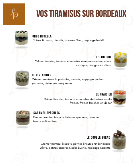 LOT DE TIRAMISSOU ( 30 minimum )